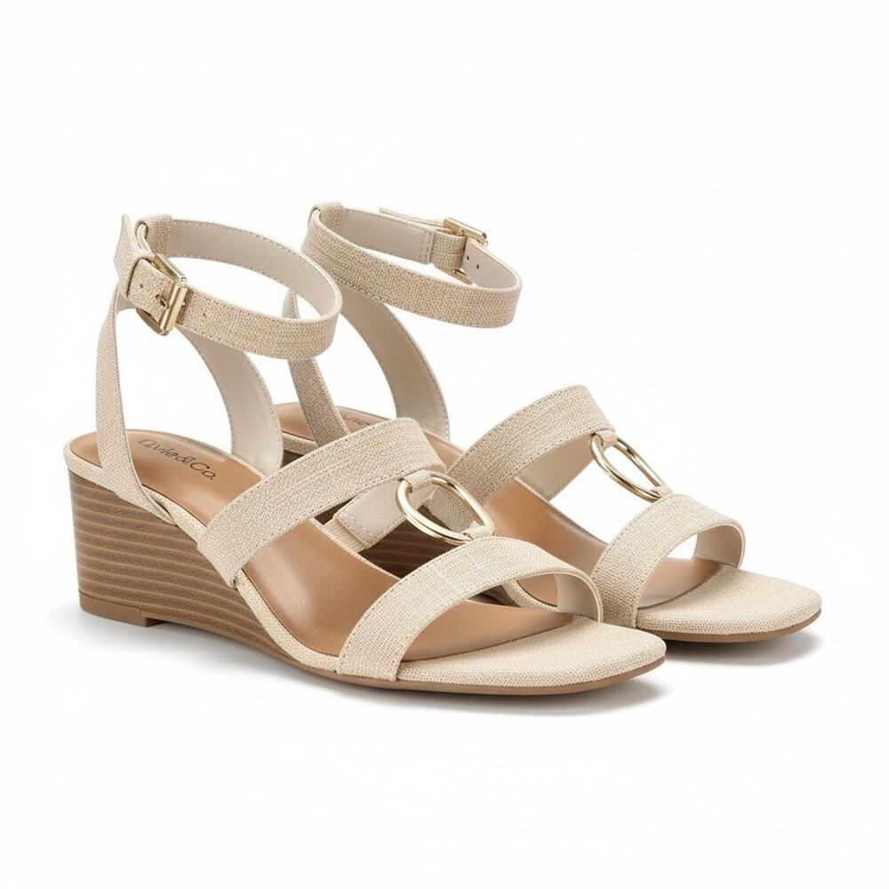 Style & Co Women's 10 M Lourizzaa Ankle-Strap Wedge Sandals Classic Old Money